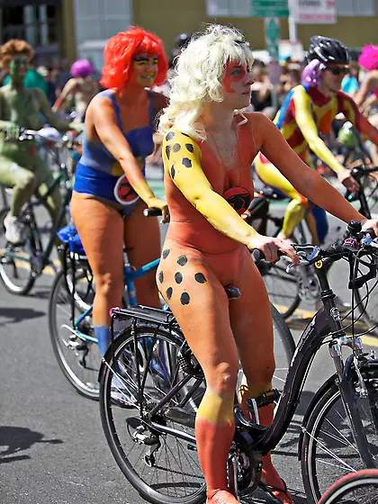 Naked bike ride nudist seat eaters