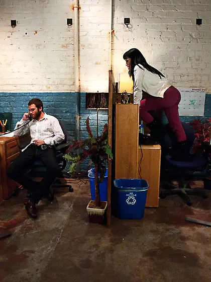 Bearded guy office sucks