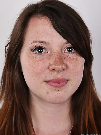 Plump freckled girl big