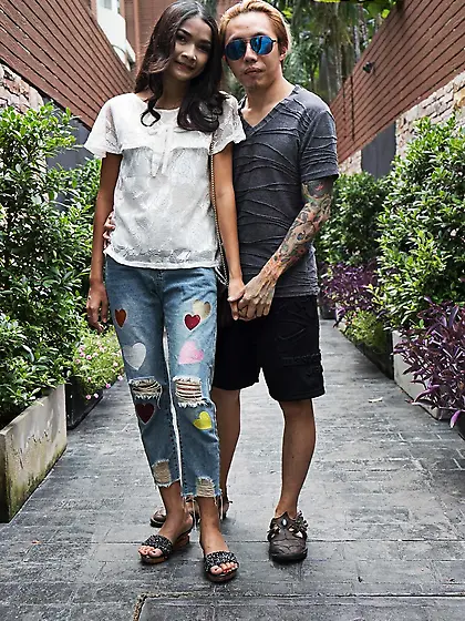 Asian man is filled with hope that young beauty will take off cl