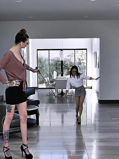 Two cute lesbians love pussy eating