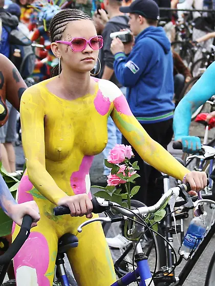 Naked bike ride nudist seat eaters