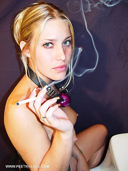 Chastity - Heels,  smoke,  toilet