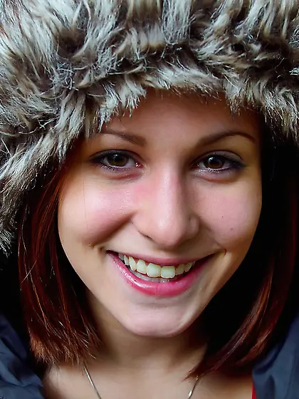 Slim amateur chick in jeans strips naked demonstrating her cute