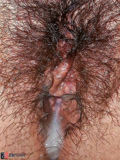Pubic Hair with jizz indside me