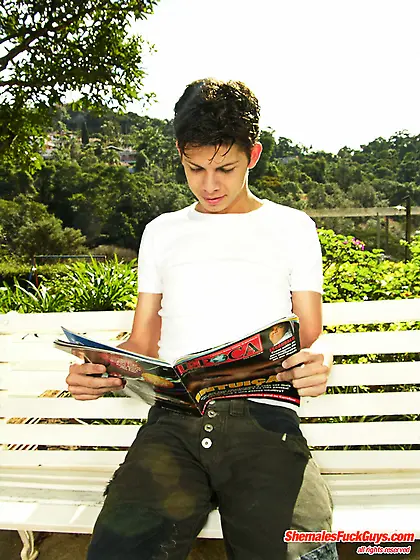 Tgirl dicking cocksucker in the ass