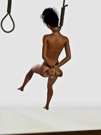 Broken Hot Babe Hanged - Tied,  Roped,  Dying