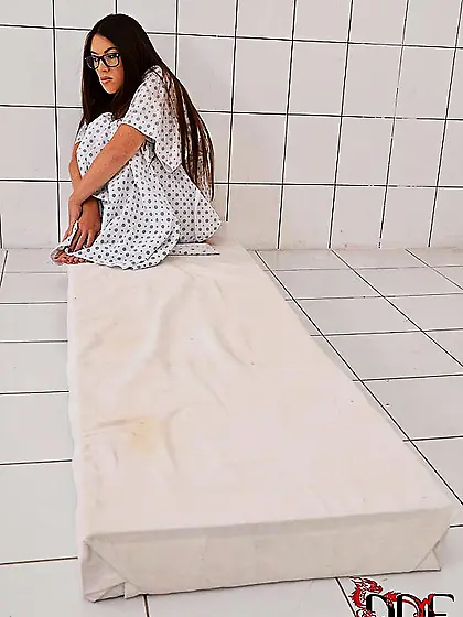 Lovely babe gets double penetrated during weird BDSM session in