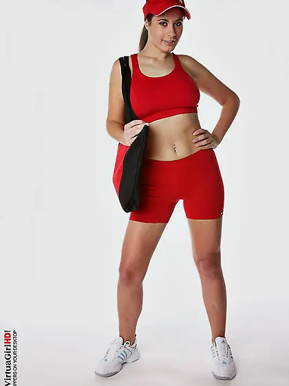 The playful babe Elya Virtuagirl lifts the top up and shakes the