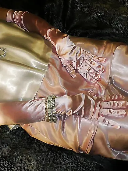 Silky satin blouse and panty sex