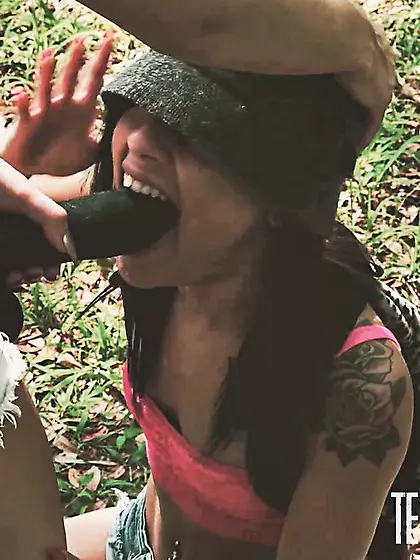 Helpless sloppy spit blowjob