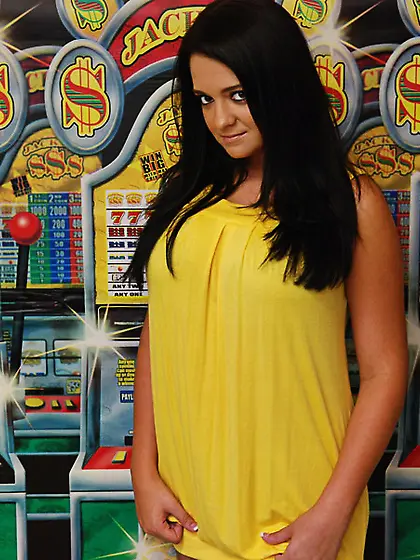 Smoking hot brunette Southern Brooke strips her yellow dress and