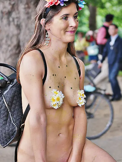 Naked bike ride nudist seat eaters