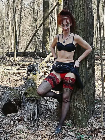 in Spring Forest near Tree