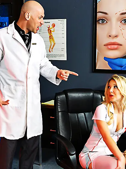 Hot blonde Laura Bentley gets slammed by her turned on doc in me