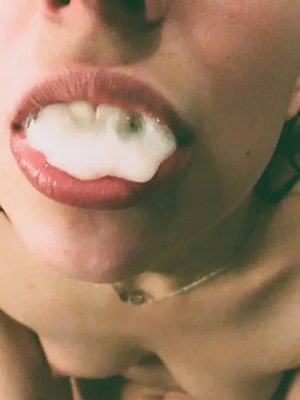 Mouthful of warm cum