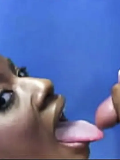 Ebony faces at the gloryhole