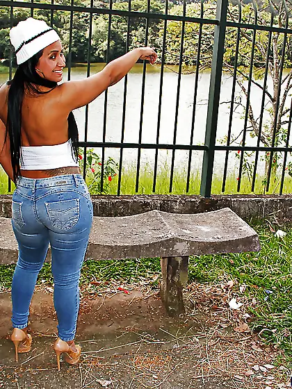 Brazilian big tits oiled masturbation