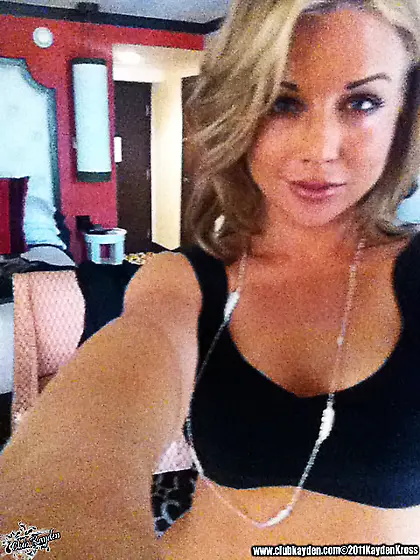 Slim Kayden Kross makes a lot of photos of her naked body and pu