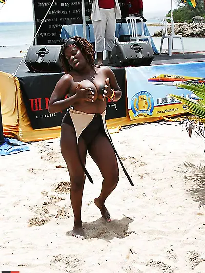 Dancing on the beach