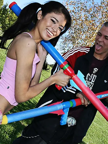 Petite latina Adriana Naveah with small tits and tight taco take