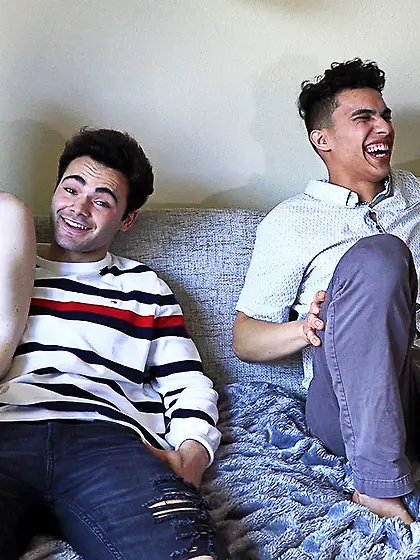 Amateur couples gathered partner