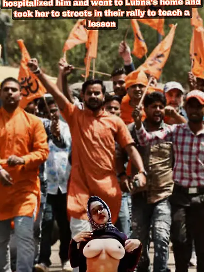 Lubna Fathima aka Hijabi Lubna - Bhagwa ki rand