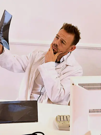 Naughty nurse sucks dick