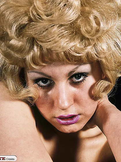 Classically beautiful chick posing for camera