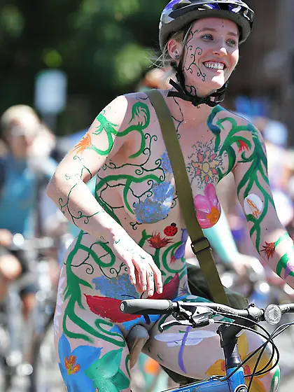 Naked bike ride nudist seat eaters