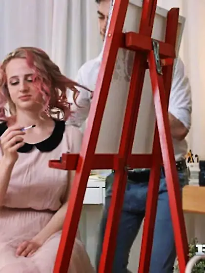 Small tits blonde gets fucked rough