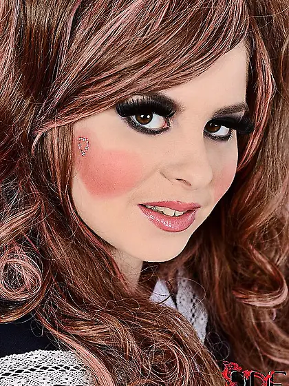 Slutty uniform girl Judy Smile teasing with panty upskirt and ho