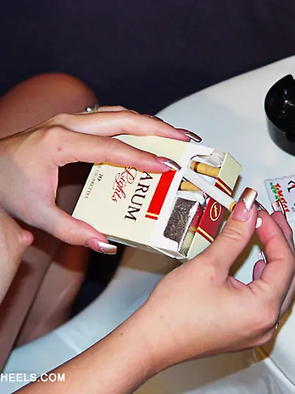 Chastity - Heels, smoke, toilet