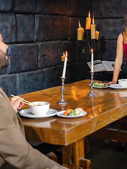 Exotic babe Aubree Ice gets eaten out and screwed on the table