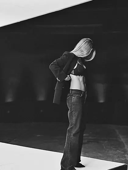 Bar Refaeli in a black bra