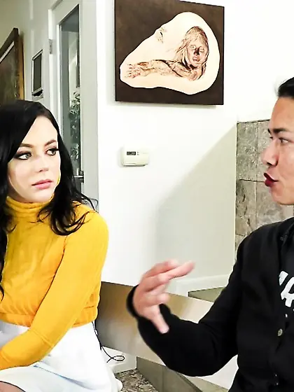 Sexy american brunette drilled