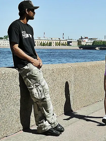 Dark boy gets sucked off by hit teen Olga Barz in public place a