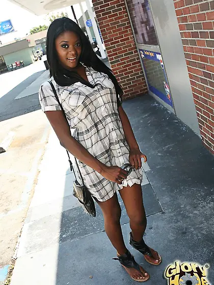 The rock hard white dick is penetrating Bambi Bliss??? black pus