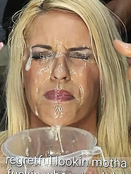 Bust ur loads on this sperm soaked whore face lol