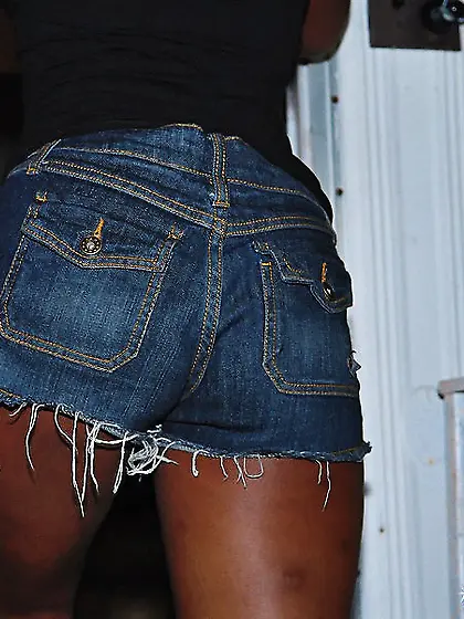 Round booty black chick getting violated by a massive white cock