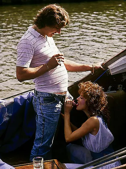 Sweet chick wearing blue