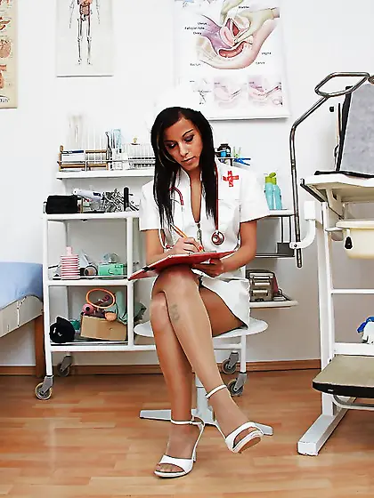 Uniform close up masturbation