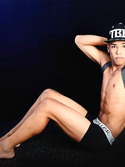 Latin man boystripedbody vibrator