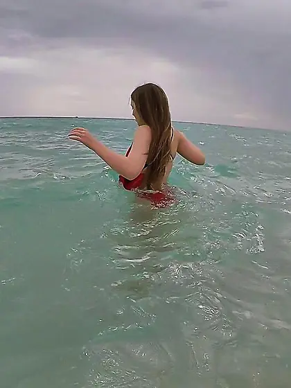 Kimber was out for a swim in the ice cold water when I spotted h