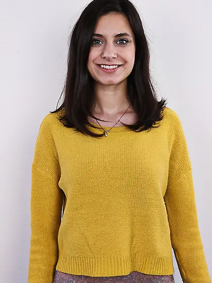 Love takes yellow sweater and black underwear off presenting sma