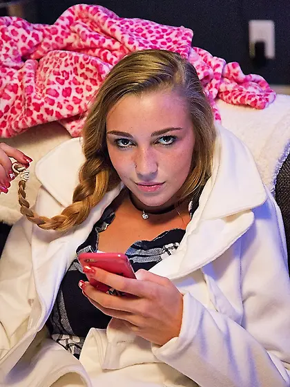 Horny slut crazy car