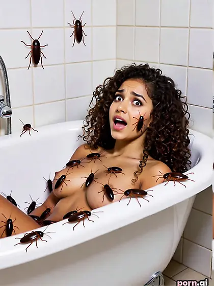 Alee gets taken in her tub.  BY ROACHES!!
