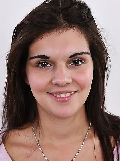 Shaped lusty brunette soft