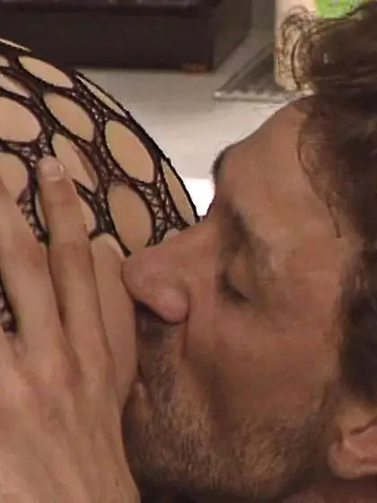 Beautiful brunette slut gives perfect blowjob