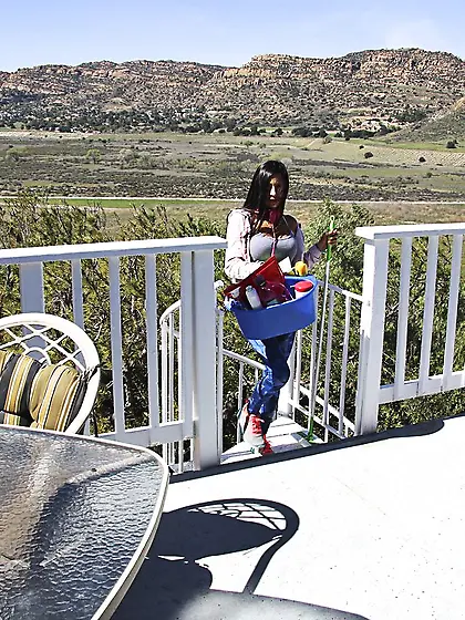 Brunette maid bangbros